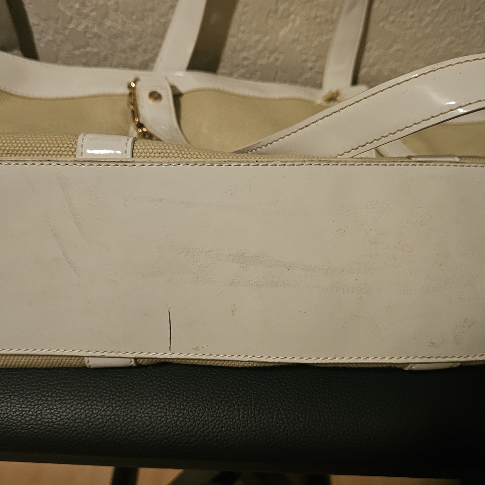 Tory Burch Tan and White Tote - Picture 4 of 4
